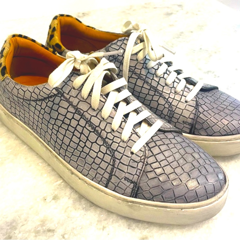 Diba True Abbot Snakeskin Embossed Sneaker